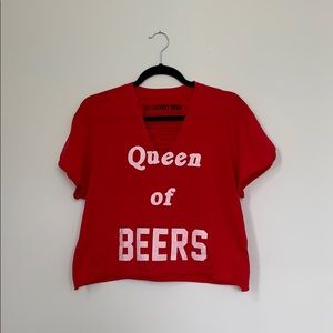 Cropped short sleeve shirt